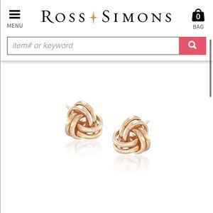 Ross Simon 14k Yellow Gold Love Knot Earrings